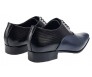 Vincenzo Black With Blue Leather Custom Made Men's Shoes