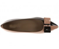 Alexis Black and Brown Contrast PU Casual Flats