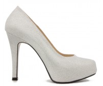 Cerys Silver Glitter Casual Shoes