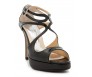 Andie Black Patent Dinner Sandals