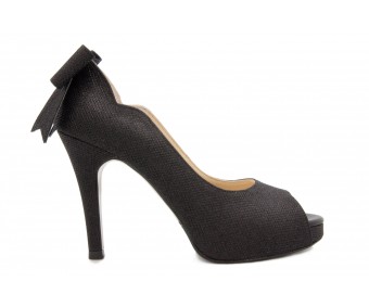 Corra Glitter Black Dinner Shoes