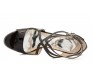 Andie Black Patent Dinner Sandals