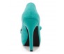 Agnes  Turquoise Suede Bow  Dinner Shoes