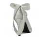 Freya Silver Glitter Back Bow Wedding Shoes