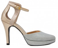 Ulrica Gold and Silver Dinner Sandals