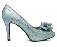 Eleanor Tiffany Blue glitter dinner shoes