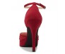 Joni Wine Red  Silk Dinner Shoes