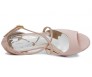 Carey Nude Pink Satin With Rose Gold Metallic Dinner Shoes