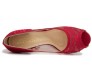 Marcella Wine Red Lace Silk Dinner Shoes