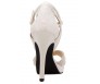 Scarlett Ivory White Satin With Diamante Sandals