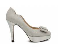 Anya Silver Glitter Wedding Shoes