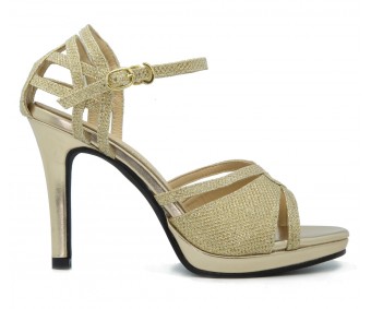 Yennie Gold Glitter Wedding Sandals