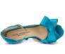 Brianna Bow Turquoise Silk Dinner Shoes