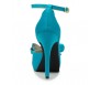 Brianna Bow Turquoise Silk Dinner Shoes