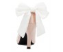 Isabel Nude Pink Satin With White Satin Bow And Lace Wedding Shoes