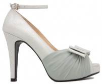 Abbie Silver Glitter Wedding Shoes
