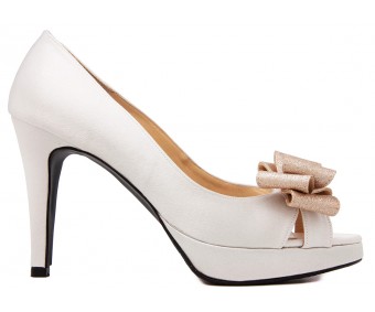 Rylie Ivory White Satin Wedding Shoes
