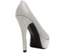 Vivienne Grey Satin Swarovski Rhinestone Wedding Shoes