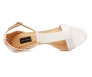 Nina Ivory White Satin Wedding Sandals
