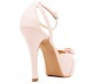 Della Pink Satin Wedding Sandals