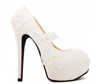 * Elsa Ivory White Swarovski Rhinestone Wedding Shoes