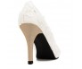 Olivia Ivory White Satin With White Lace Wedding Shoes