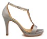 Nina Grey Satin With Diamante Wedding Sandals