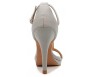 Nina Grey Satin With Diamante Wedding Sandals