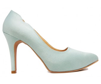 Charlotte Baby Blue Satin Wedding Shoes