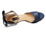 Carolyn Navy Blue PU Back Bow Sandals