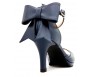 Carolyn Navy Blue PU Back Bow Sandals