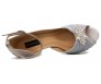 Audrey Silver Glitter With Chiffon Buckle Wedding Shoes