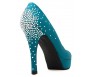 Florence Turquoise Satin Swarovski Rhinestone Dinner Shoes