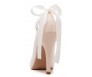 Carin Light Beige Satin With White Lace With Lace Ribbon Strap Wedding Shoes