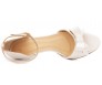 Nicky Ivory White Satin Bow Wedding Shoes