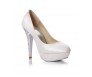 Angeline Ivory White Satin Swarovski Rhinestone Wedding Shoes