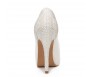 Adrienne Ivory White Satin Swarovski Rhinestone Wedding Shoes
