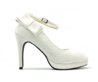 Natalie Ivory White Lace Wedding Shoes