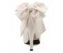 Arlenne Ivory White Satin Bow Wedding Shoes