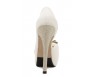 Monique Ivory White Satin Chiffon Bow Wedding Shoes