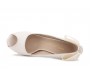 Danette Ivory White Back Satin Bow Wedding Shoes