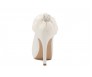 Danette Ivory White Back Satin Bow Wedding Shoes