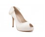 Danette Ivory White Back Satin Bow Wedding Shoes