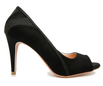 z(Sold out, custom made is available) Courtney Black Suede Working Shoes (Ready Stock)