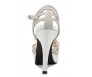 Phillipa Silver Glitter Bow Wedding Sandals
