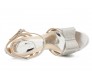 Phillipa Silver Glitter Bow Wedding Sandals